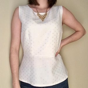 Kasper sleeveless peplum top